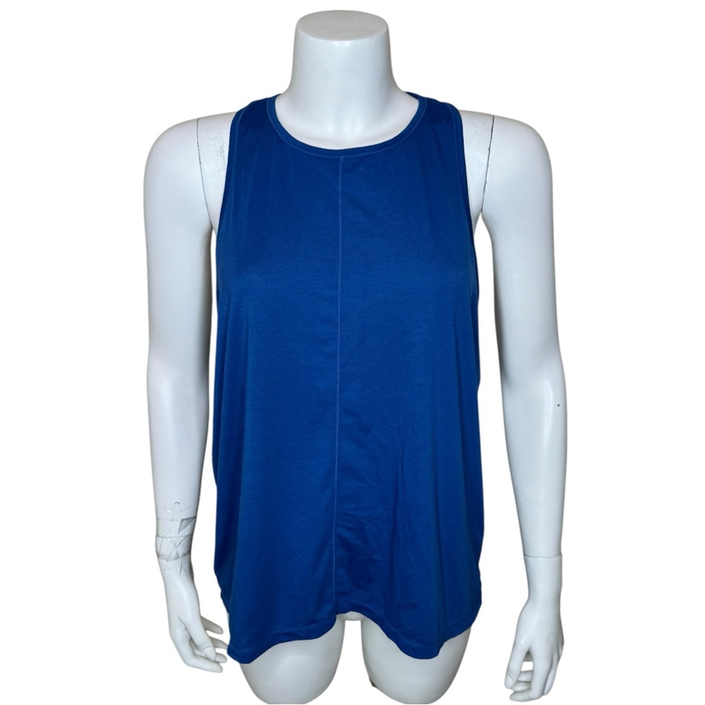 Title Nine Tank Top L Sleeveless Running Tennis Blue